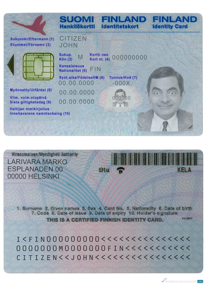 Download Finland ID version 2 Photoshop template